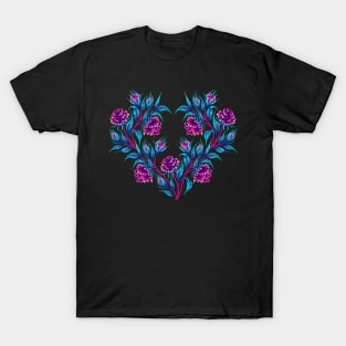 Roses - Light Pink / Blue T-Shirt